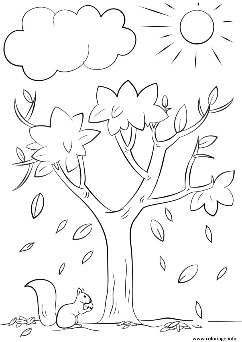 coloriage gratuit Automne 2