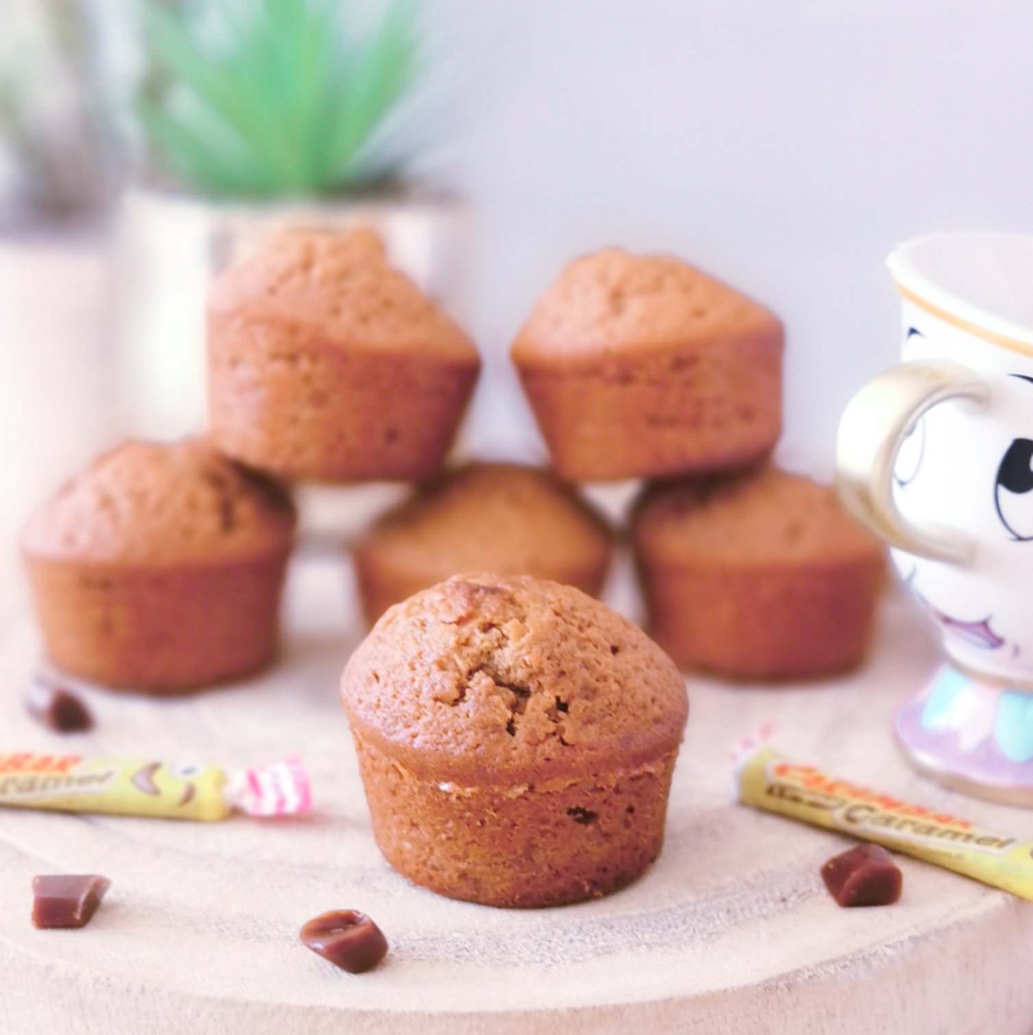 Muffins carambar nougat - Recette Cake Factory