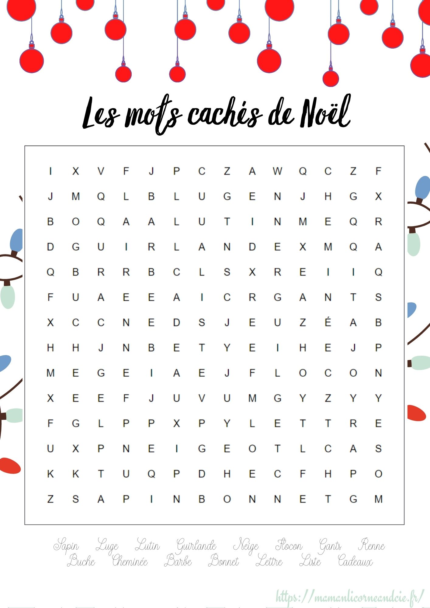 Jeu pour enfant à imprimer : suite logique de Noël : la magie de Noël- Tête  à modeler