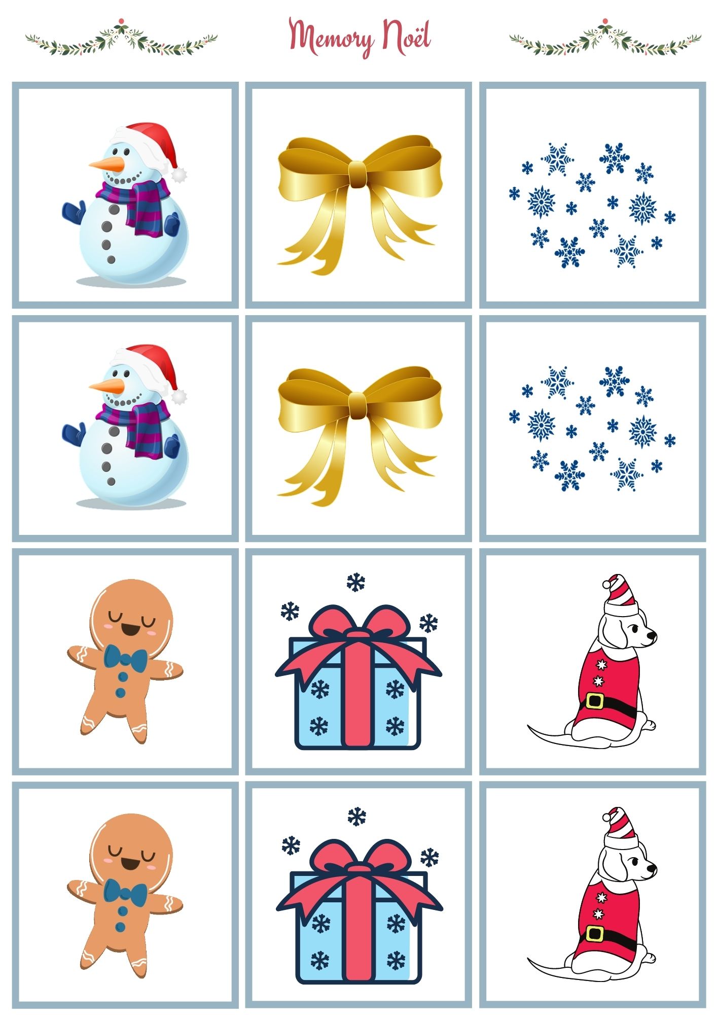 Jeux de Noël à imprimer pour adulte - Activités Noël - Carte de jeux pour  Noël - Jeux de Noël animation - Jeux de Noël entre collègues